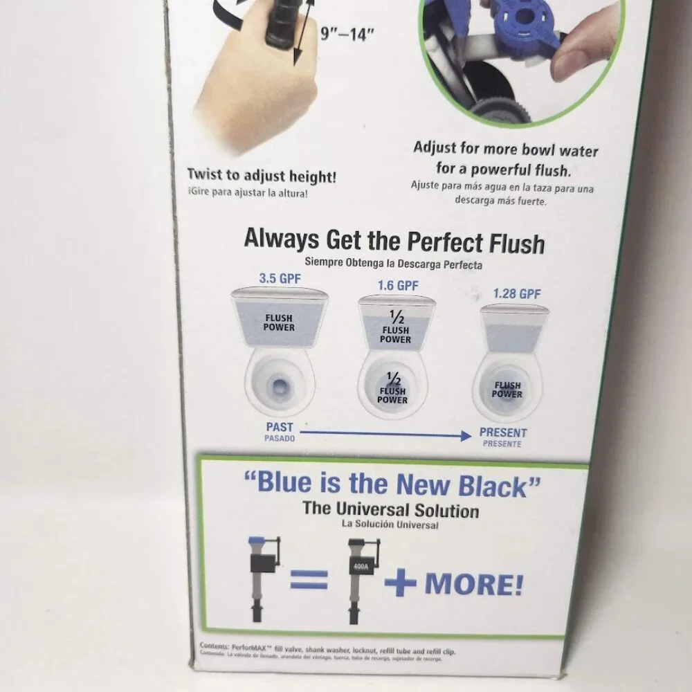 Fluidmaster 400H-002 Performax Universal Toilet Fill Valve High Performance Tank - Picture 8 of 11